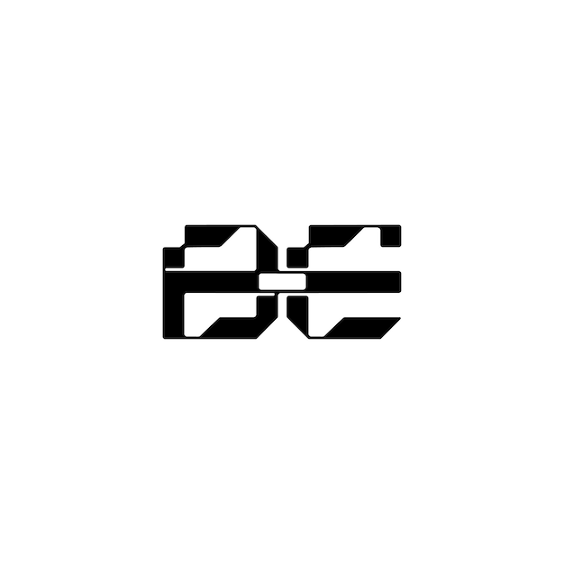 El diseño del logotipo BE monograma letra texto nombre símbolo monocromático logotipo alfabeto carácter logotipo simple