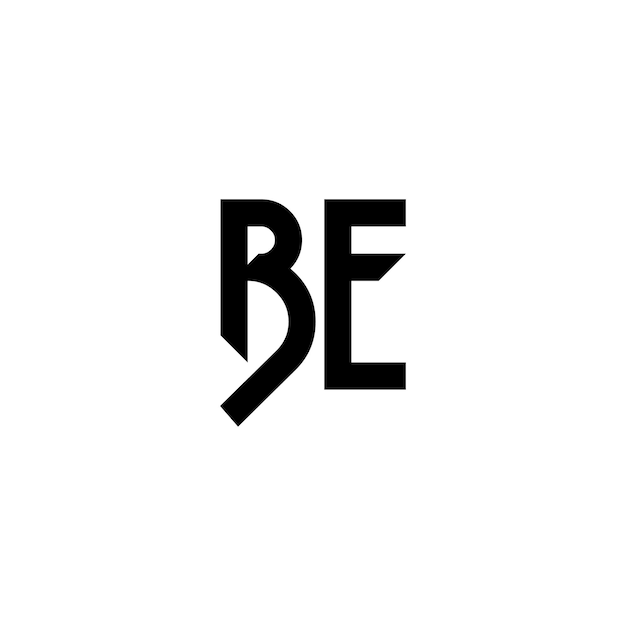 El diseño del logotipo BE monograma letra texto nombre símbolo monocromático logotipo alfabeto carácter logotipo simple