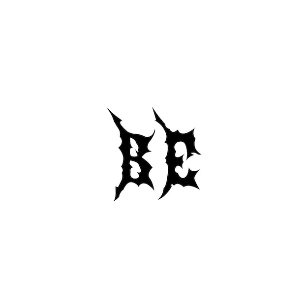El diseño del logotipo BE monograma letra texto nombre símbolo monocromático logotipo alfabeto carácter logotipo simple