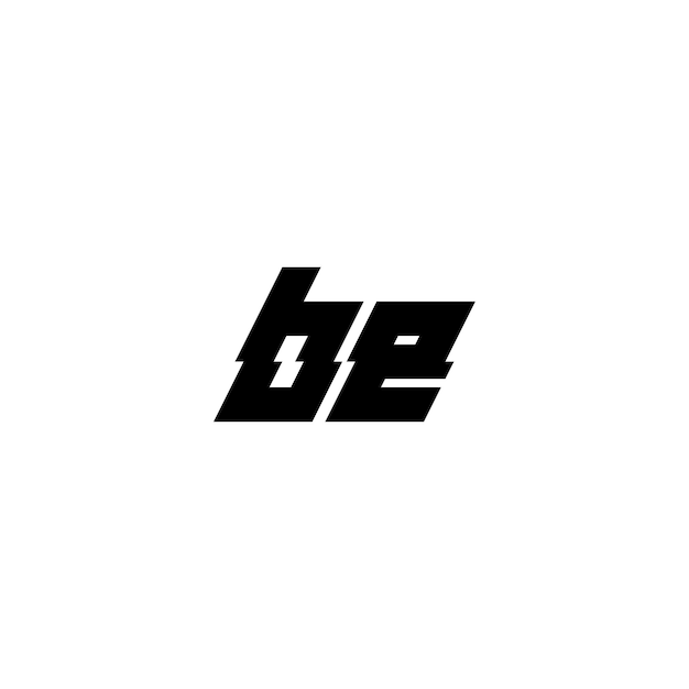 El diseño del logotipo BE monograma letra texto nombre símbolo monocromático logotipo alfabeto carácter logotipo simple