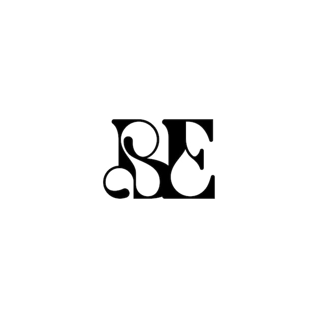 El diseño del logotipo BE monograma letra texto nombre símbolo monocromático logotipo alfabeto carácter logotipo simple