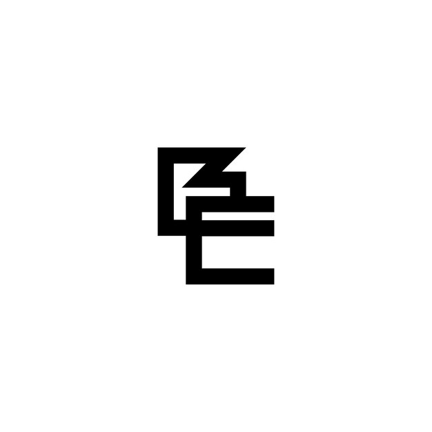 El diseño del logotipo BE monograma letra texto nombre símbolo monocromático logotipo alfabeto carácter logotipo simple
