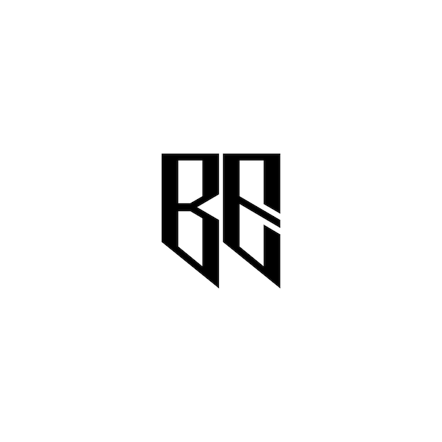 El diseño del logotipo BE monograma letra texto nombre símbolo monocromático logotipo alfabeto carácter logotipo simple