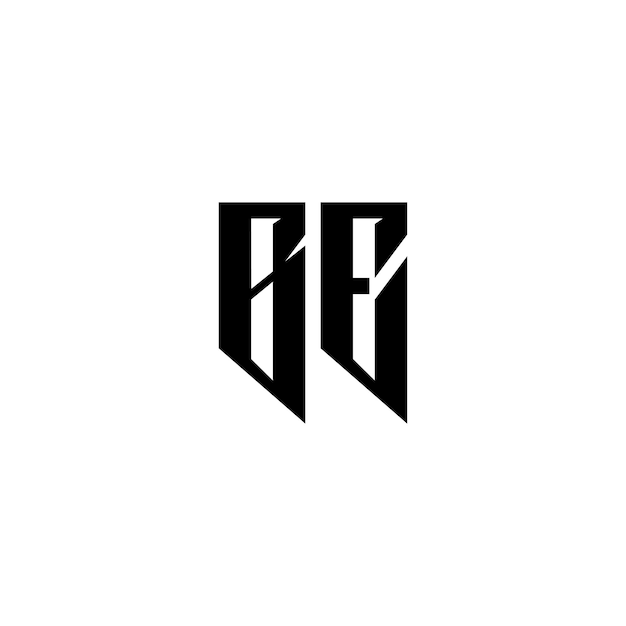 El diseño del logotipo BE monograma letra texto nombre símbolo monocromático logotipo alfabeto carácter logotipo simple