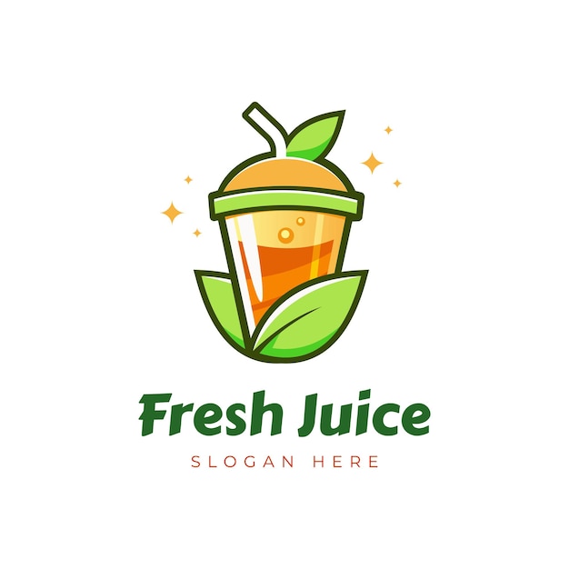 Diseño de logotipo de bebida de jugo