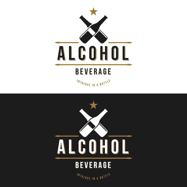 Vector diseño de logotipo de bebidas gaseosas frescas vintage logotipo para etiquetas negocios bares y empresas