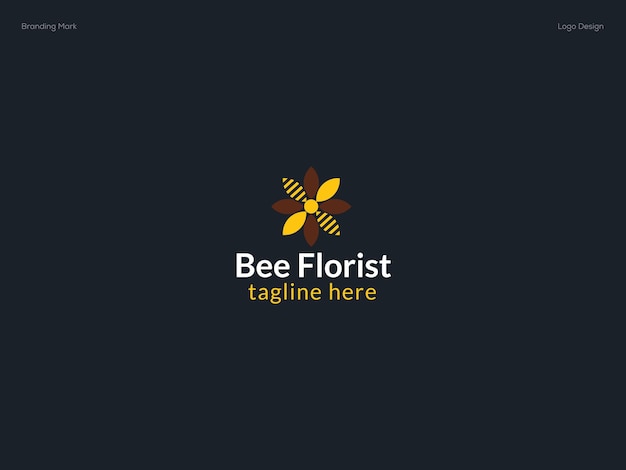 Diseño de logotipo de Bee Florist