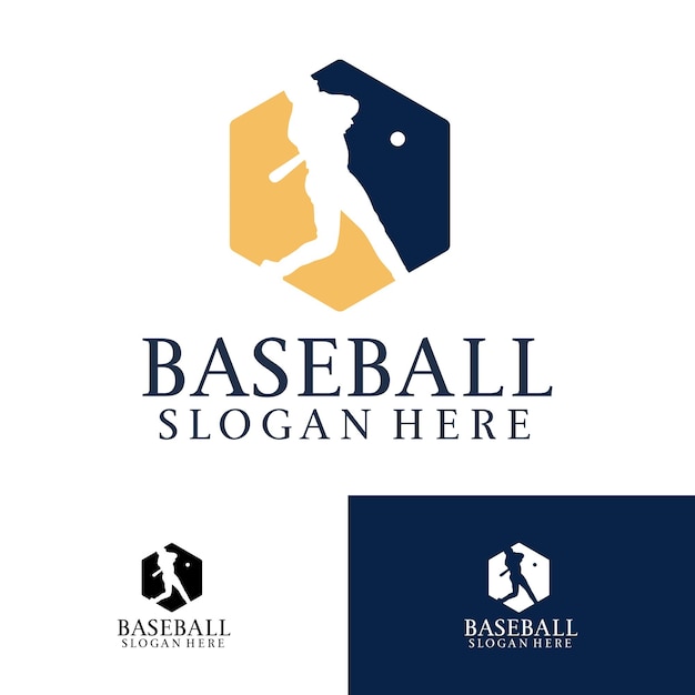 Diseño de logotipo de béisbol minimalista