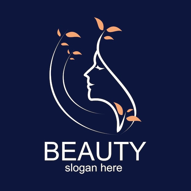 Diseño de logotipo de belleza concepto simple Vector Premium