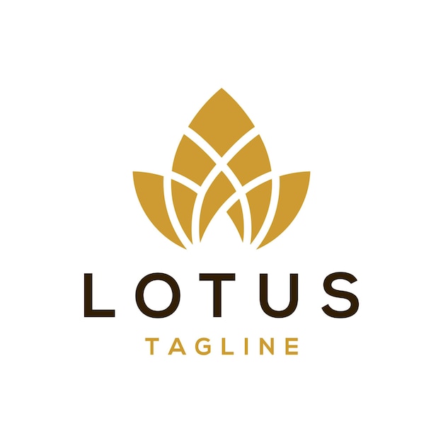 Diseño de logotipo de belleza de flor de loto