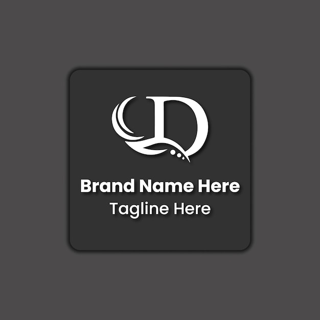 diseño de logotipo de belleza con letra logotipo d concepto vector premium