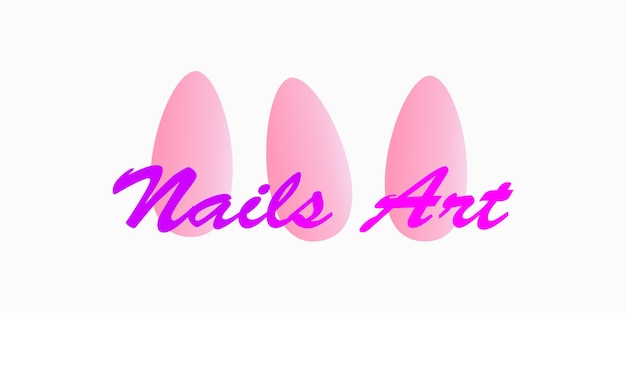 diseño de logotipo de belleza de uñas con el vector premium de consept creativo