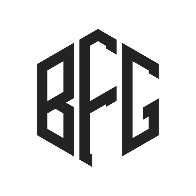 Diseño del logotipo de BFG Letra inicial BFG Monograma Logotipo con forma de hexágono