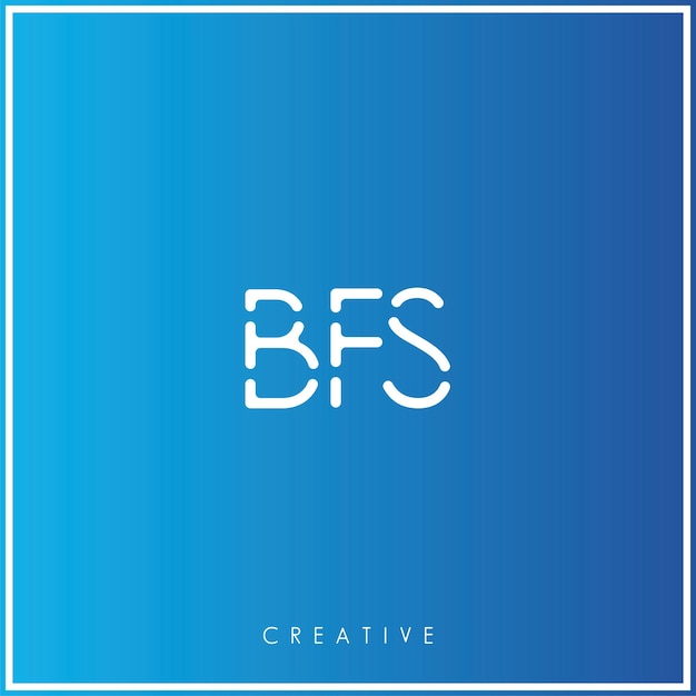 El diseño de logotipo de BFS Creative Vector Latter Minimal Latter Logo Premium Vector Ilustración Monograma