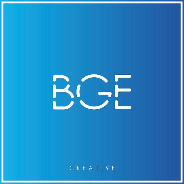 El diseño del logotipo de BGE Creative Vector Latter es mínimo, el logotipo de Latter Premium es monograma de ilustración vectorial.