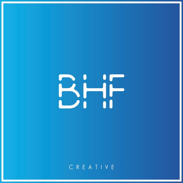 Diseño de logotipo de BHF Creative Vector Latter Minimal Logotipo de Latter Premium Ilustración vectorial Monograma