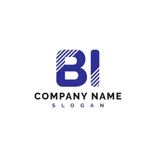Diseño de logotipo BI Carta Vector de icono de logotipo Vector de ilustración