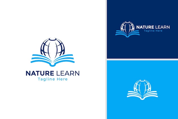 Diseño del logotipo de la biblioteca plantilla del logotipo educativo