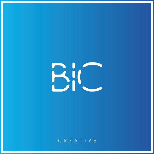 El diseño del logotipo de BIC Creative Vector Latter Minimal Latter Logo Premium Vector Ilustración Monograma