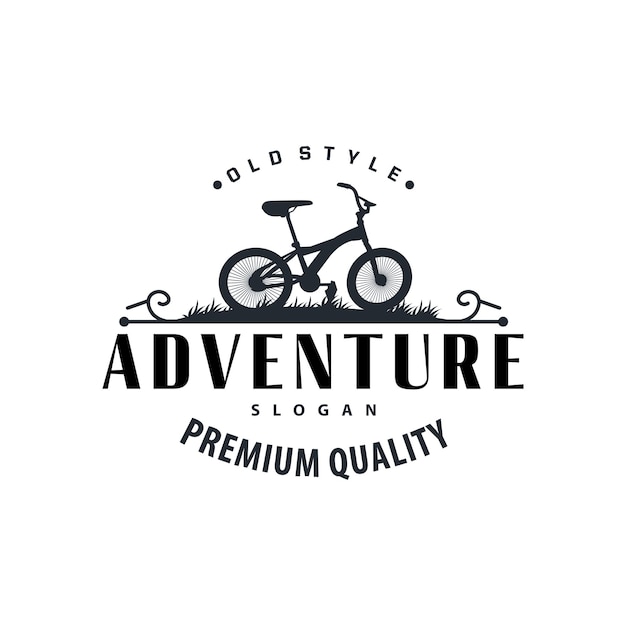 Vector diseño de logotipo de bicicleta club deportivo de bicicletas simple ilustración de plantilla de silueta negra vintage