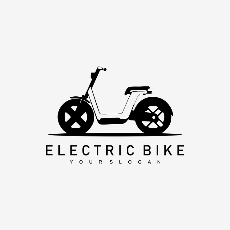 Diseño de logotipo de bicicleta eléctrica simple