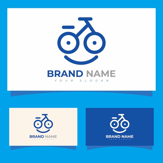 Diseño del logotipo de la bicicleta con plantilla vectorial