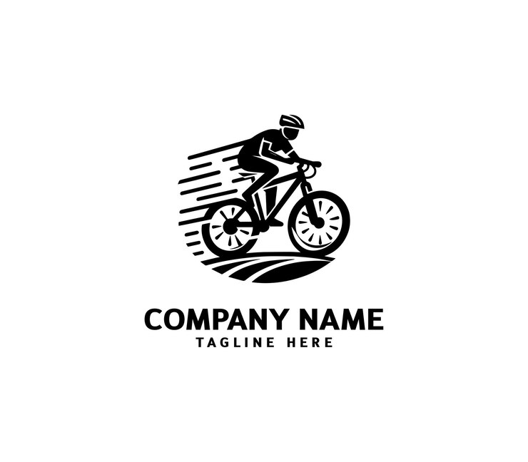 Diseño del logotipo de la bicicleta vectorial Logotipo moderno de la bicicleta Símbolo del logo de la bicicleta Deportes Entretenimiento Viajes