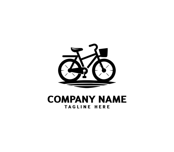 Diseño del logotipo de la bicicleta vectorial Logotipo moderno de la bicicleta Símbolo del logo de la bicicleta Deportes Entretenimiento Viajes