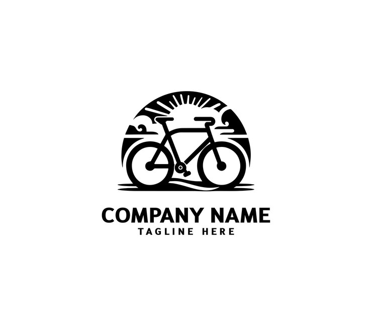 Diseño del logotipo de la bicicleta vectorial Logotipo moderno de la bicicleta Símbolo del logo de la bicicleta Deportes Entretenimiento Viajes