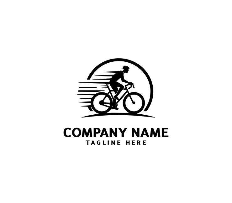 Diseño del logotipo de la bicicleta vectorial Logotipo moderno de la bicicleta Símbolo del logo de la bicicleta Deportes Entretenimiento Viajes