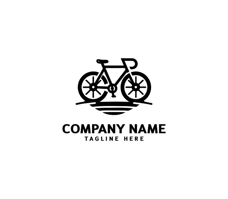 Diseño del logotipo de la bicicleta vectorial Logotipo moderno de la bicicleta Símbolo del logo de la bicicleta Deportes Entretenimiento Viajes