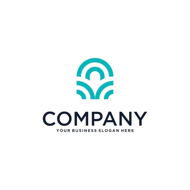diseño de logotipo de bienes raíces con casa y edificio