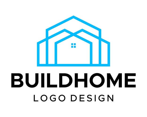 Diseño de logotipo de bienes raíces de casa de forma simple.