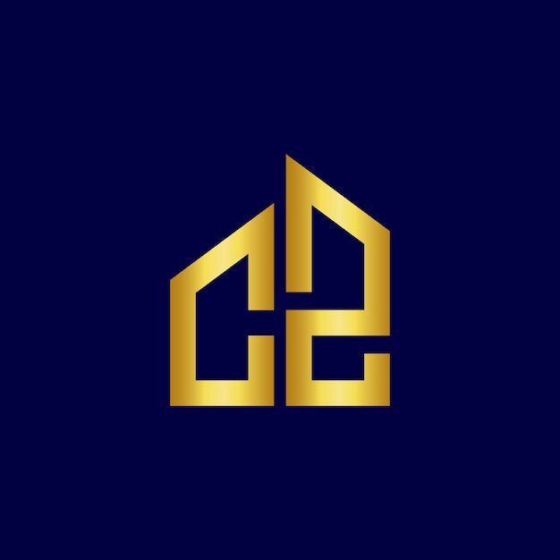 Vector diseño del logotipo de bienes raíces cz