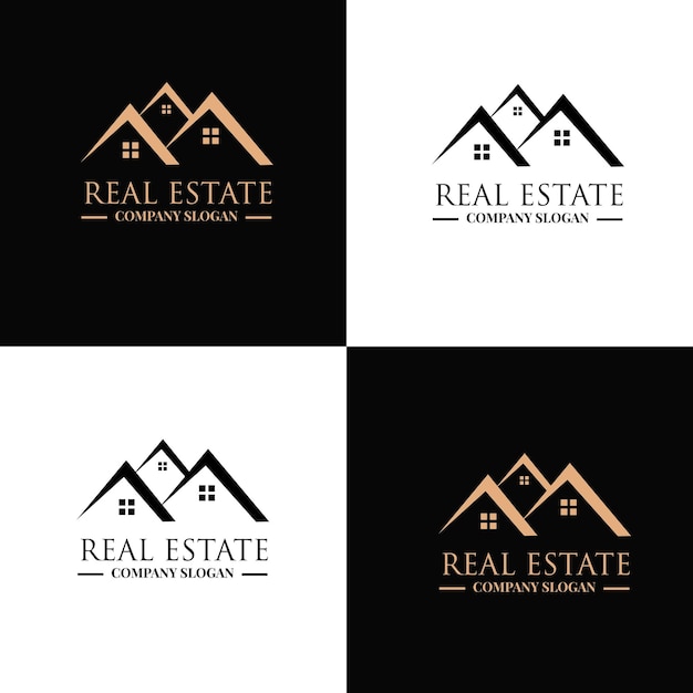 Diseño de logotipo de bienes raíces Diseño de logotipo de edificio Diseño de logotipo de casa Diseño de logotipo de casa Diseño de logotipo de casa