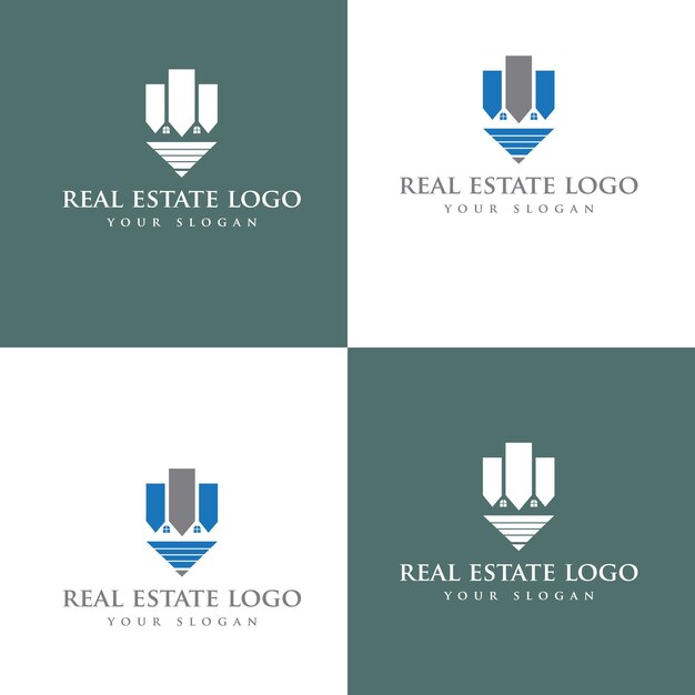 Diseño de logotipo de bienes raíces Diseño de logotipo de edificio Diseño de logotipo de casa Diseño de logotipo de casa Diseño de logotipo de casa