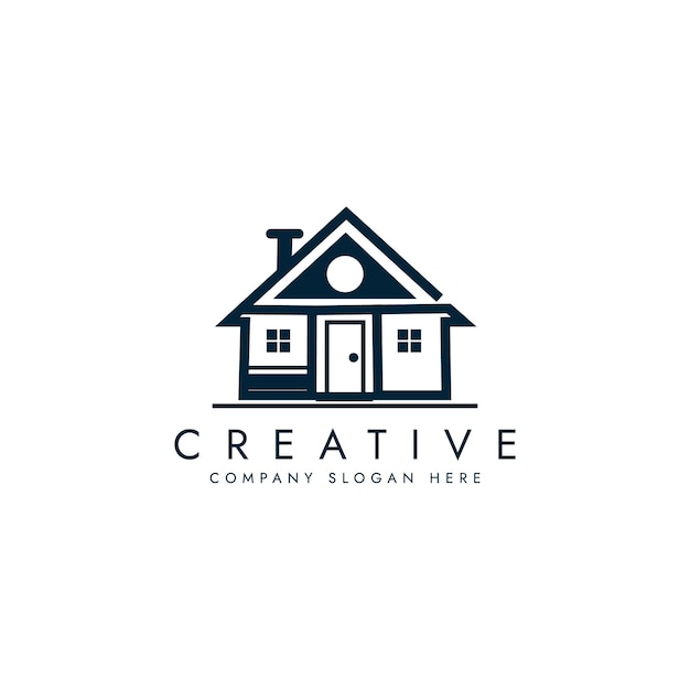Diseño de logotipo de bienes raíces diseño vectorial de logotipo simple de casa moderna