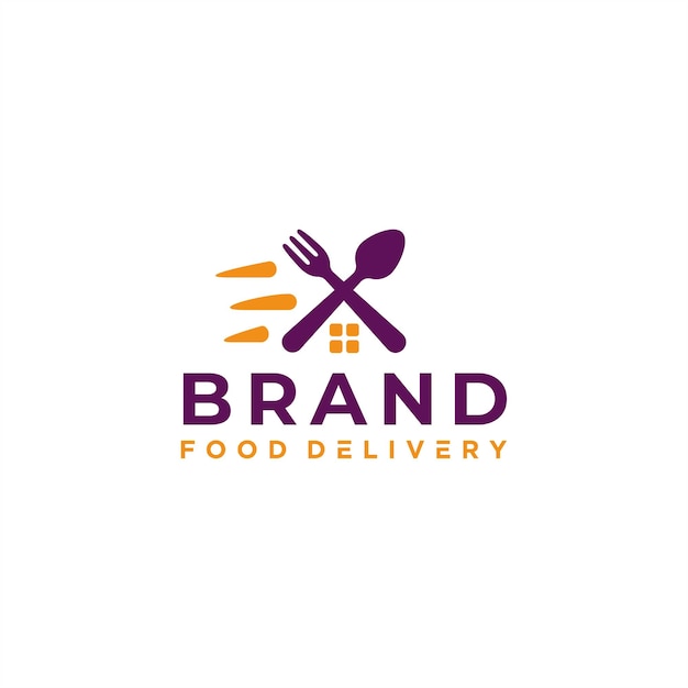 diseño de logotipo de bienes raíces a domicilio de entrega de alimentos