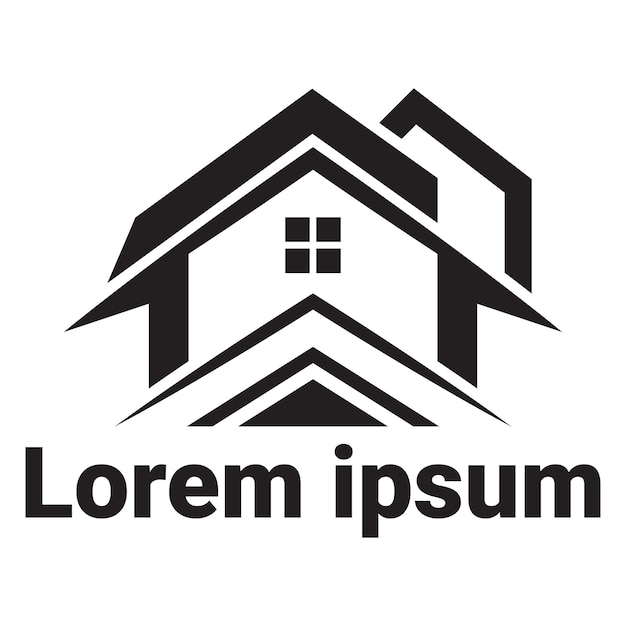 diseño de logotipo de bienes raíces fondo blanco