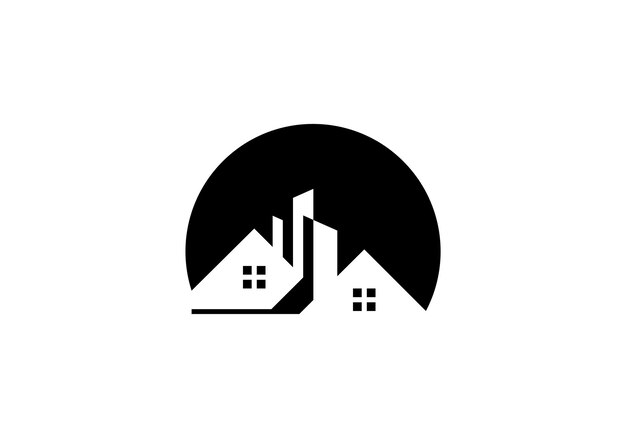 diseño de logotipo de bienes raíces icono vector construcción de edificios apartamento concepto moderno