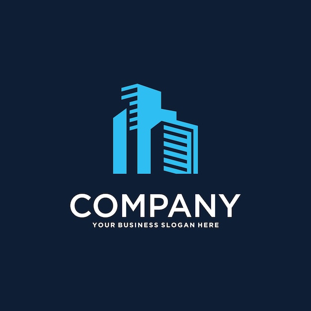 diseño de logotipo de bienes raíces con inspiración de casas y edificios