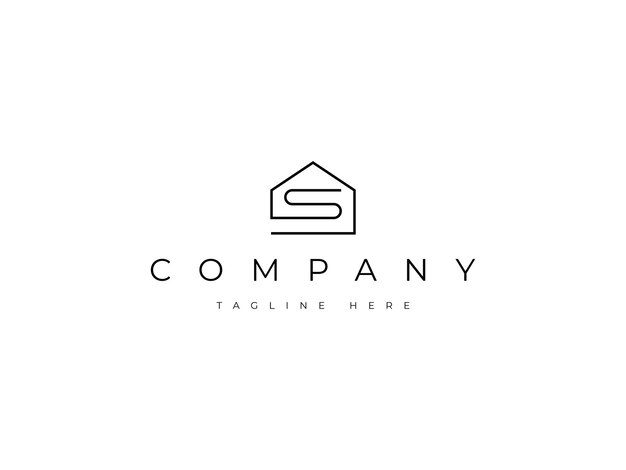 Diseño del logotipo de bienes raíces con la letra S
