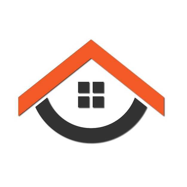 Diseño de logotipo de bienes raíces de línea web moderna en color completo