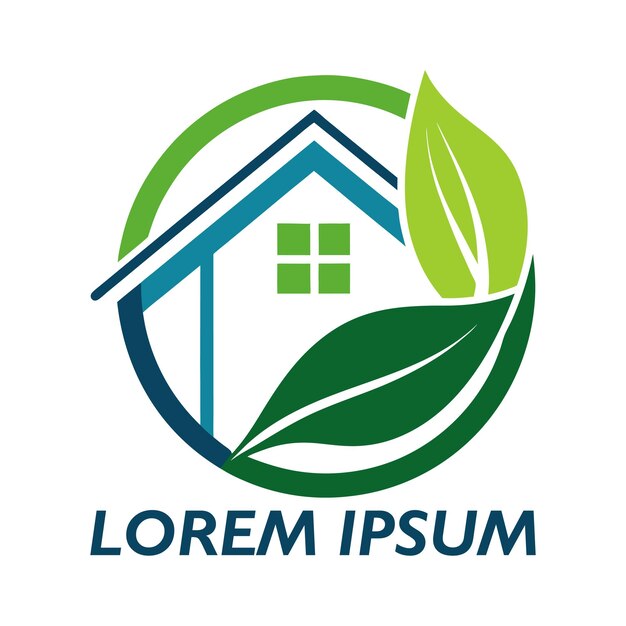 Diseño de logotipo de bienes raíces natural Logotipo de propiedades inmobiliarias con logotipo de hoja Diseño de AI Generado