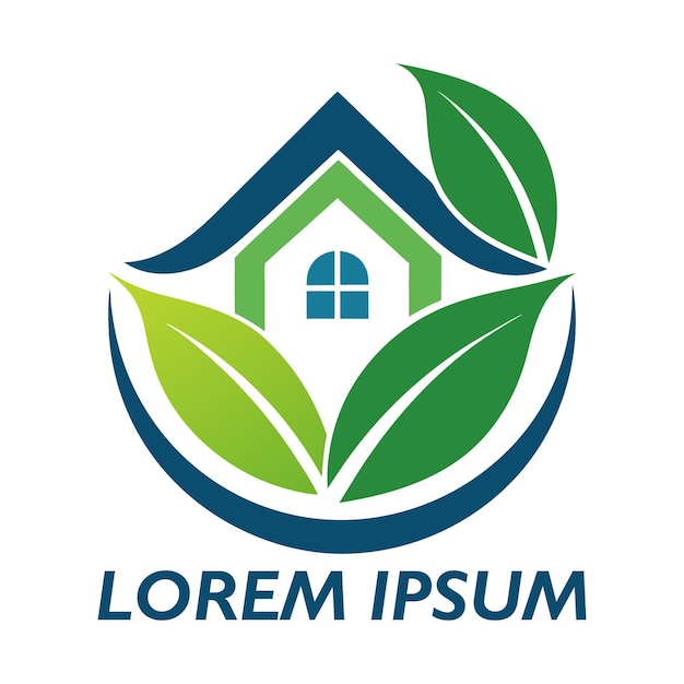 Diseño de logotipo de bienes raíces natural Logotipo de propiedades inmobiliarias con logotipo de hoja Diseño de AI Generado