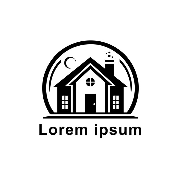 diseño de logotipo de bienes raíces vectorial