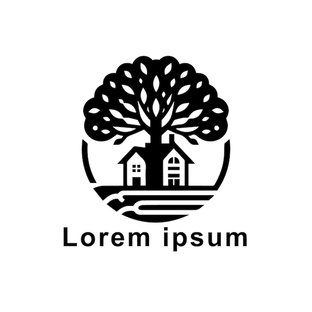 diseño de logotipo de bienes raíces vectorial