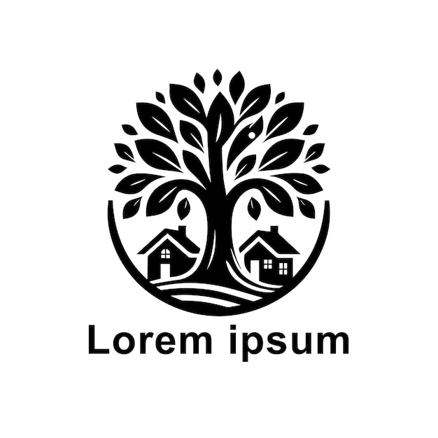 diseño de logotipo de bienes raíces vectorial