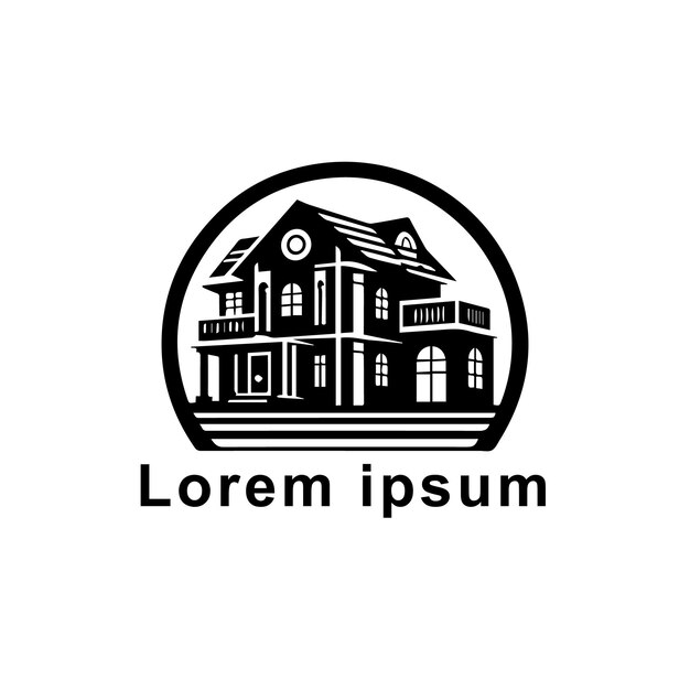 diseño de logotipo de bienes raíces vectorial