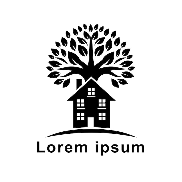 diseño de logotipo de bienes raíces vectorial